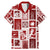 Hawaii Christmas Retro Patchwork Family Matching Mermaid Dress and Hawaiian Shirt Red LT7 Dad's Shirt - Short Sleeve Red - Polynesian Pride