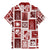 Hawaii Christmas Retro Patchwork Family Matching Mermaid Dress and Hawaiian Shirt Red LT7 - Polynesian Pride