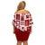 Hawaii Christmas Retro Patchwork Family Matching Off Shoulder Short Dress and Hawaiian Shirt Red LT7 - Polynesian Pride