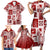 Hawaii Christmas Retro Patchwork Family Matching Short Sleeve Bodycon Dress and Hawaiian Shirt Red LT7 - Polynesian Pride