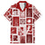 Hawaii Christmas Retro Patchwork Family Matching Short Sleeve Bodycon Dress and Hawaiian Shirt Red LT7 Dad's Shirt - Short Sleeve Red - Polynesian Pride