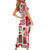 Hawaii Christmas Retro Patchwork Family Matching Short Sleeve Bodycon Dress and Hawaiian Shirt Red LT7 - Polynesian Pride