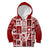 Hawaii Christmas Retro Patchwork Kid Hoodie Red LT7 Red - Polynesian Pride