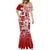 Hawaii Christmas Retro Patchwork Mermaid Dress Red LT7 - Polynesian Pride