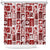 Hawaii Christmas Retro Patchwork Shower Curtain Red LT7 Red - Polynesian Pride