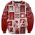 Hawaii Christmas Retro Patchwork Sweatshirt Red LT7 Unisex Red - Polynesian Pride