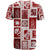 Hawaii Christmas Retro Patchwork T Shirt Red LT7 - Polynesian Pride