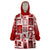 Hawaii Christmas Retro Patchwork Wearable Blanket Hoodie Red LT7 One Size Red - Polynesian Pride