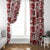 Hawaii Christmas Retro Patchwork Window Curtain Red LT7 - Polynesian Pride