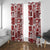 Hawaii Christmas Retro Patchwork Window Curtain Red LT7 With Grommets Red - Polynesian Pride