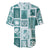 Hawaii Christmas Retro Patchwork Baseball Jersey Teal LT7 - Polynesian Pride