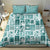 Hawaii Christmas Retro Patchwork Bedding Set Teal LT7 - Polynesian Pride