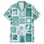 Hawaii Christmas Retro Patchwork Family Matching Long Sleeve Bodycon Dress and Hawaiian Shirt Teal LT7 Dad's Shirt - Short Sleeve Teal - Polynesian Pride