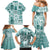 Hawaii Christmas Retro Patchwork Family Matching Mermaid Dress and Hawaiian Shirt Teal LT7 - Polynesian Pride