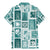 Hawaii Christmas Retro Patchwork Family Matching Mermaid Dress and Hawaiian Shirt Teal LT7 - Polynesian Pride