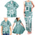 Hawaii Christmas Retro Patchwork Family Matching Tank Maxi Dress and Hawaiian Shirt Teal LT7 - Polynesian Pride