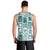 Hawaii Christmas Retro Patchwork Men Tank Top Teal LT7 - Polynesian Pride