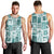 Hawaii Christmas Retro Patchwork Men Tank Top Teal LT7 - Polynesian Pride