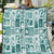 Hawaii Christmas Retro Patchwork Quilt Teal LT7 Teal - Polynesian Pride