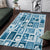 Hawaii Christmas Retro Patchwork Area Rug Aquamarine LT7 Aquamarine - Polynesian Pride