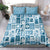 Hawaii Christmas Retro Patchwork Bedding Set Aquamarine LT7 - Polynesian Pride