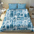 Hawaii Christmas Retro Patchwork Bedding Set Aquamarine LT7 - Polynesian Pride