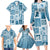 Hawaii Christmas Retro Patchwork Family Matching Long Sleeve Bodycon Dress and Hawaiian Shirt Aquamarine LT7 - Polynesian Pride