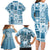 Hawaii Christmas Retro Patchwork Family Matching Long Sleeve Bodycon Dress and Hawaiian Shirt Aquamarine LT7 - Polynesian Pride