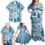 Hawaii Christmas Retro Patchwork Family Matching Off Shoulder Maxi Dress and Hawaiian Shirt Aquamarine LT7 - Polynesian Pride