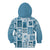 Hawaii Christmas Retro Patchwork Kid Hoodie Aquamarine LT7 - Polynesian Pride