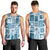 Hawaii Christmas Retro Patchwork Men Tank Top Aquamarine LT7 - Polynesian Pride