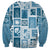 Hawaii Christmas Retro Patchwork Sweatshirt Aquamarine LT7 - Polynesian Pride