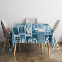 Hawaii Christmas Retro Patchwork Tablecloth Aquamarine LT7 - Polynesian Pride