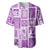 Hawaii Christmas Retro Patchwork Baseball Jersey Violet LT7 Violet - Polynesian Pride