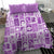 Hawaii Christmas Retro Patchwork Bedding Set Violet LT7 - Polynesian Pride