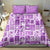 Hawaii Christmas Retro Patchwork Bedding Set Violet LT7 - Polynesian Pride