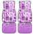 Hawaii Christmas Retro Patchwork Car Mats Violet LT7 Violet - Polynesian Pride