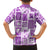 Hawaii Christmas Retro Patchwork Family Matching Long Sleeve Bodycon Dress and Hawaiian Shirt Violet LT7 - Polynesian Pride