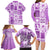 Hawaii Christmas Retro Patchwork Family Matching Long Sleeve Bodycon Dress and Hawaiian Shirt Violet LT7 - Polynesian Pride