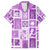 Hawaii Christmas Retro Patchwork Family Matching Long Sleeve Bodycon Dress and Hawaiian Shirt Violet LT7 Dad's Shirt - Short Sleeve Violet - Polynesian Pride