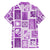 Hawaii Christmas Retro Patchwork Family Matching Long Sleeve Bodycon Dress and Hawaiian Shirt Violet LT7 - Polynesian Pride