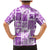 Hawaii Christmas Retro Patchwork Family Matching Mermaid Dress and Hawaiian Shirt Violet LT7 - Polynesian Pride