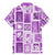 Hawaii Christmas Retro Patchwork Family Matching Mermaid Dress and Hawaiian Shirt Violet LT7 - Polynesian Pride