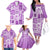 Hawaii Christmas Retro Patchwork Family Matching Off Shoulder Long Sleeve Dress and Hawaiian Shirt Violet LT7 - Polynesian Pride