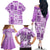 Hawaii Christmas Retro Patchwork Family Matching Off Shoulder Long Sleeve Dress and Hawaiian Shirt Violet LT7 - Polynesian Pride