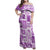 Hawaii Christmas Retro Patchwork Family Matching Off Shoulder Maxi Dress and Hawaiian Shirt Violet LT7 Mom's Dress Violet - Polynesian Pride