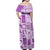 Hawaii Christmas Retro Patchwork Family Matching Off Shoulder Maxi Dress and Hawaiian Shirt Violet LT7 - Polynesian Pride