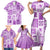 Hawaii Christmas Retro Patchwork Family Matching Short Sleeve Bodycon Dress and Hawaiian Shirt Violet LT7 - Polynesian Pride