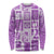 Hawaii Christmas Retro Patchwork Long Sleeve Shirt Violet LT7 Unisex Violet - Polynesian Pride