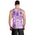 Hawaii Christmas Retro Patchwork Men Tank Top Violet LT7 - Polynesian Pride